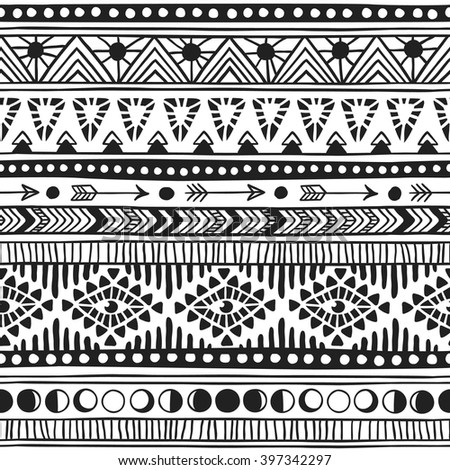 Native American Doodle Textile Print Navajo Stock Vector 397342297 ...