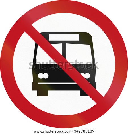 Bus Not Allowed Symbol No Bus Stock Vector 15882280 - Shutterstock