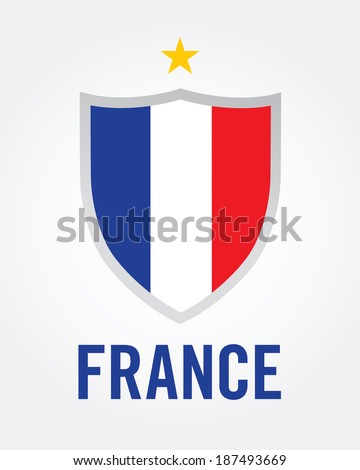 France Championship Soccer Crest - stock vector