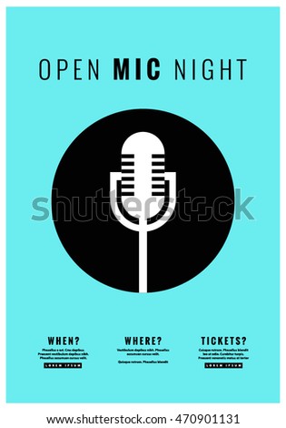 open mic night flat style vector stock vector 470901131 shutterstock open mic flyer template