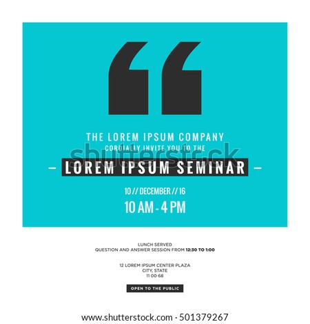 seminar invitation