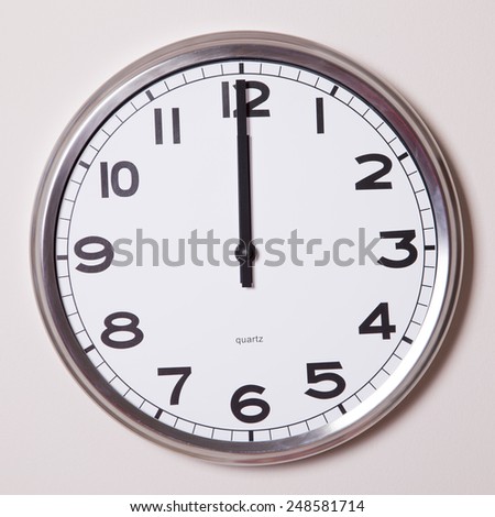 Clock 12 Oclock Stock Photo 248581714 - Shutterstock