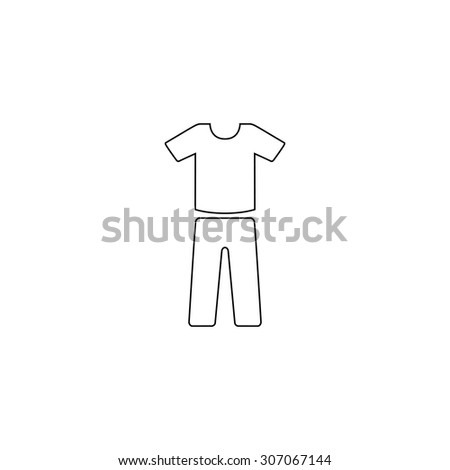 Download Uniform Pants Tshirt Outline Black Simple Stock Vector ...