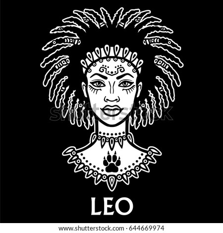 Download Zodiac Sign Leo Fantastic Princess Animation Stock Vector 644669974 - Shutterstock