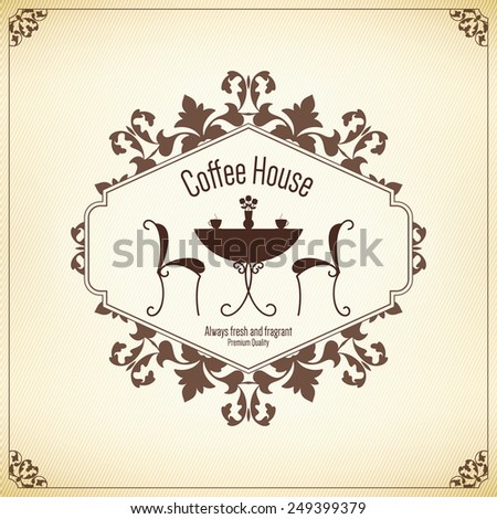 Restaurant menu design. Vector menu brochure template for cafe, coffee house, restaurant, bar. Food and drinks logotype symbol design