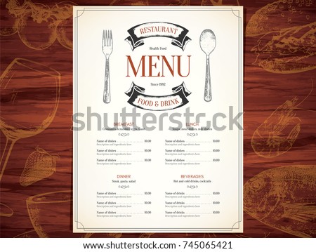 restaurant brochure template