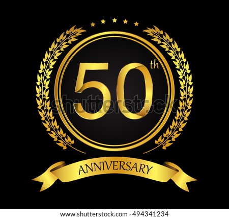 Celebrating 50 Years Anniversary 50th Anniversary Template Stock Vector ...