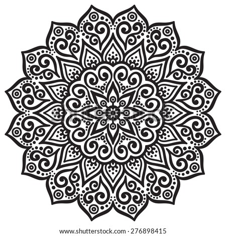 Mandala. Round Ornament Pattern. Vintage decorative elements. Hand ...