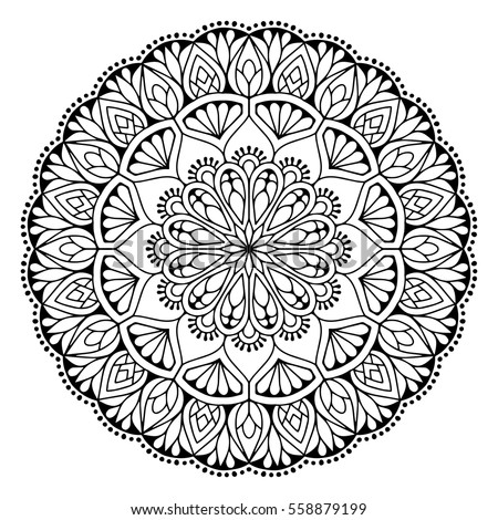Mandala Vintage Decorative Elements Oriental Pattern Stock Vector 383500084