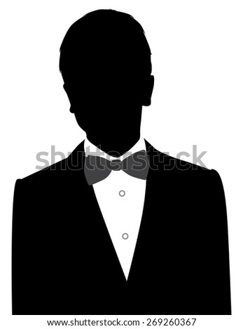 Download Silhouette Boy Suit On White Background Stock Vector 269260367 - Shutterstock