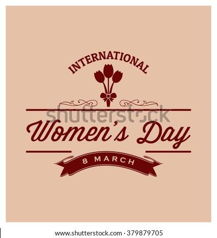 8th March - International Women's Day Typographic Vector Design