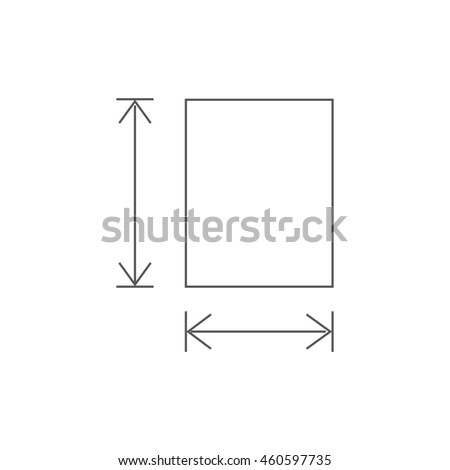 stock-vector--height-and-width-icon-area