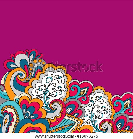 Flower Power Groovy Psychedelic Hand Drawn Stock Vector 100990933 ...