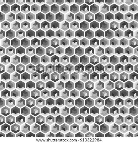 Geometric Hexagon Cubes Seamless Pattern Cube Stock Vector 613322984 ...