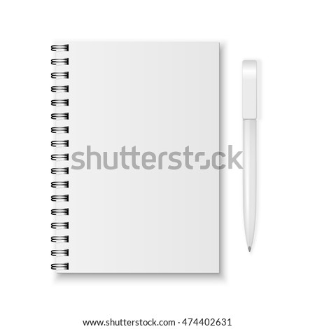Realistic Vector Notebook Set Stock Vector 473736220 - Shutterstock
