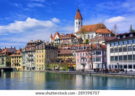 Thun By Bern Switzerland Stock Photo (Royalty Free) 289398707 ...