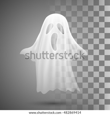 Ghosts On Transparent Backgroundvector Illustration Eps 스톡 벡터 482869414