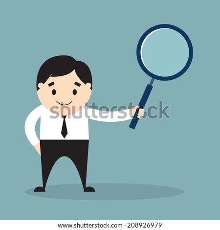 Business Man Hand Holding Magnifying Glass Stock Vector 200361152 ...