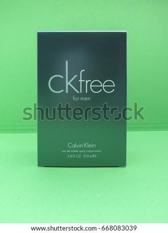 PARIS, FRANCE - CIRCA MAY 2017: Calvin Klein Free for men eau de toilette, one of the evergreen bestselling perfumes worldwide