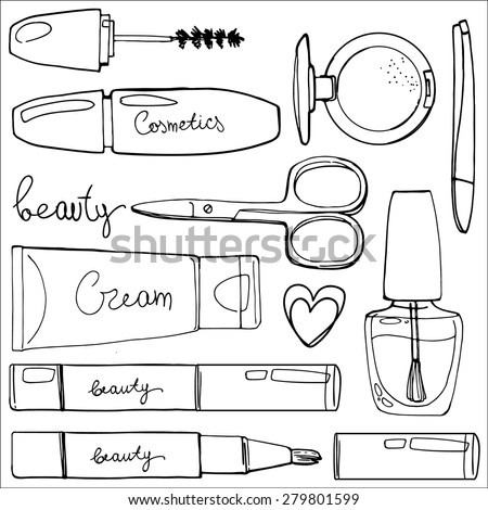 Makeup Artist Blank Coloring Pages