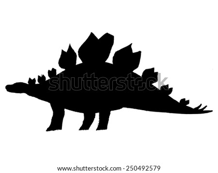 Vector Picture Silhouette Stegosaurus Stock Vector 460582243 - Shutterstock