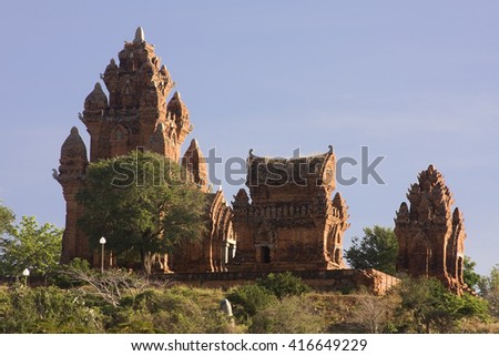 NINH THUAN, VIETNAM, May 22, 2016: Cham towers,Po Klong Garai, Ninh Thuan province, Vietnam