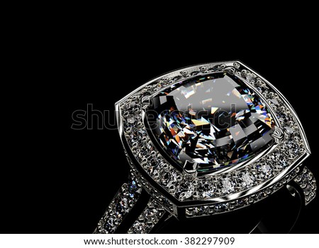 ring with diamond. Sign of love. Fashion jewelry background