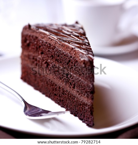 Dark chocolate cake - stock photo