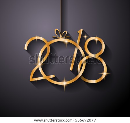 2018 Happy New Year Background for your Seasonal Flyers and Greetings Card or Christmas themed invitations