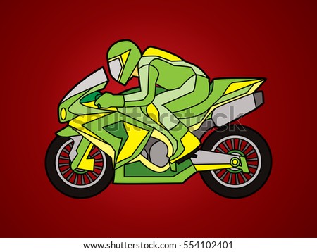 Motocross Rider Graphic Trail Stock Vector 552276886 - Shutterstock