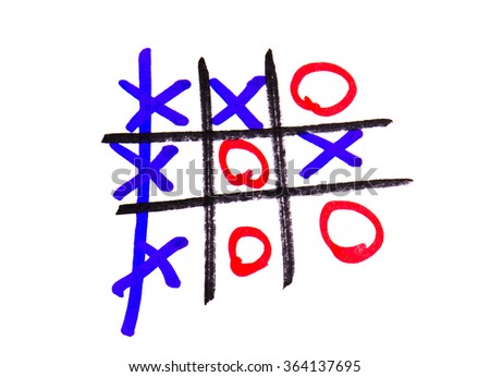 Doodle Tic Tac Toe Xo Game Stock Vector 418573585 - Shutterstock