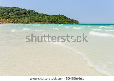 Beautiful lanscape beach in SAO beach in Phu Quoc Island, Kien Giang, Vietnam