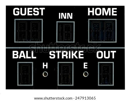 Baseball Scoreboard Stock Images, Royalty-Free Images & Vectors