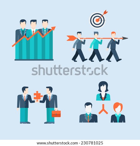 stock vector flat style modern people icons business man situations web template infographic vector icon set 230781025