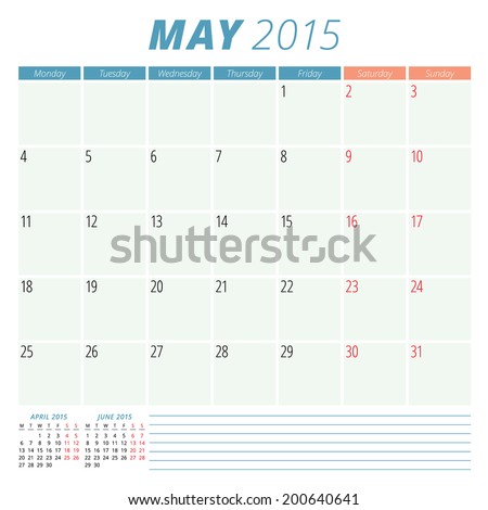 calendar may 2015 template
