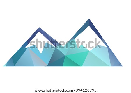 Mountains Snowy Peaks Vector Icon Logo Stock Vector 262624319