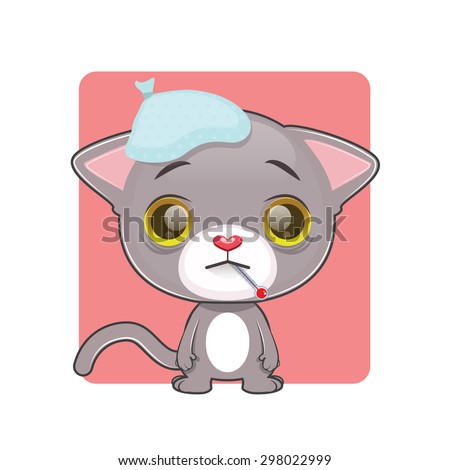 Sick Cat Stock Vectors & Vector Clip Art | Shutterstock