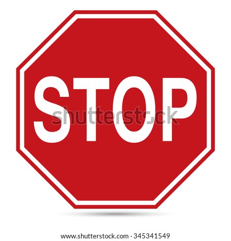 vector stop sign stock vector 554520985 shutterstock