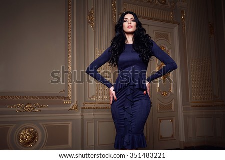 https://thumb7.shutterstock.com/display_pic_with_logo/2391122/351483221/stock-photo-beautiful-sexy-woman-in-elegant-dress-fashionable-autumn-collection-of-spring-long-brunette-hair-351483221.jpg