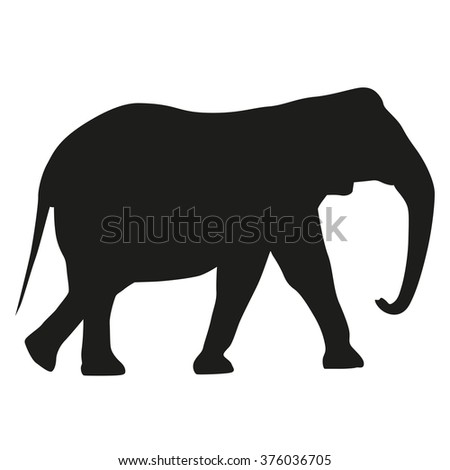 Elephant Outline Vector Stock Vector 165213938 - Shutterstock