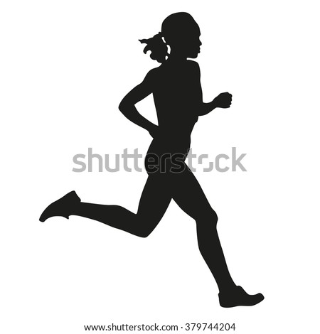 Running Woman Vector Isolated Silhouette Run Stock Vector 379744204 ...