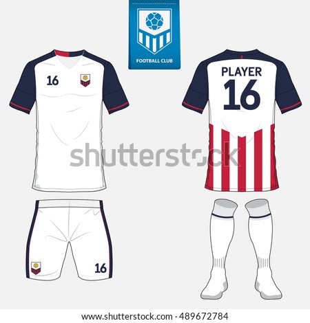 Download Set Soccer Jersey Football Kit Template Stock Vector ...