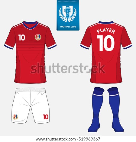 Download Set Soccer Kit Football Jersey Template Stock Vector ...