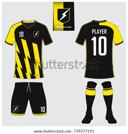 Football strip yellow blue naked