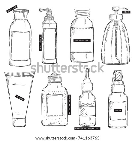 Vector Set Sketch Plastic Bottles Stock Vector 246830764 - Shutterstock