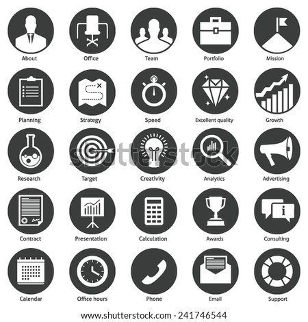 Set Business Vector Illustration Icons Website Stock Vector 241746544