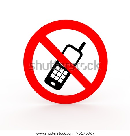 No Cell Phone Sign Vector Illustration Stock Vector 52188388 - Shutterstock