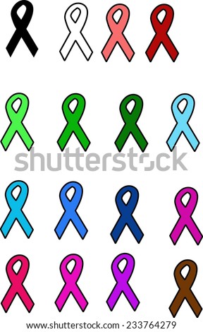 Awareness Ribbons Stock Vector 61010542 - Shutterstock