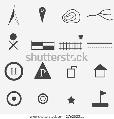 Map Symbols Stock Vectors & Vector Clip Art | Shutterstock