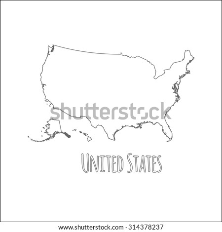Outline Vector Map United States Simple Stock Vector 314378237 ... Outline Vector Map United States Simple Stock Vector 314378237 ...